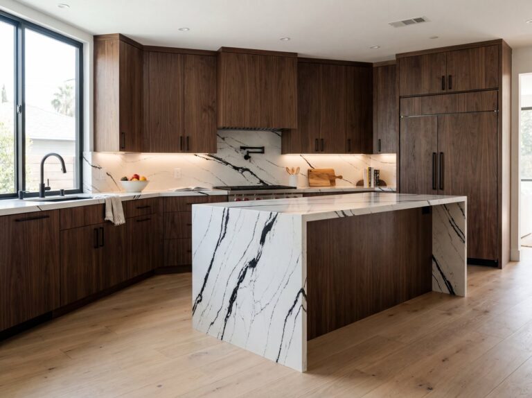 Modern Walnut kitchen design concept