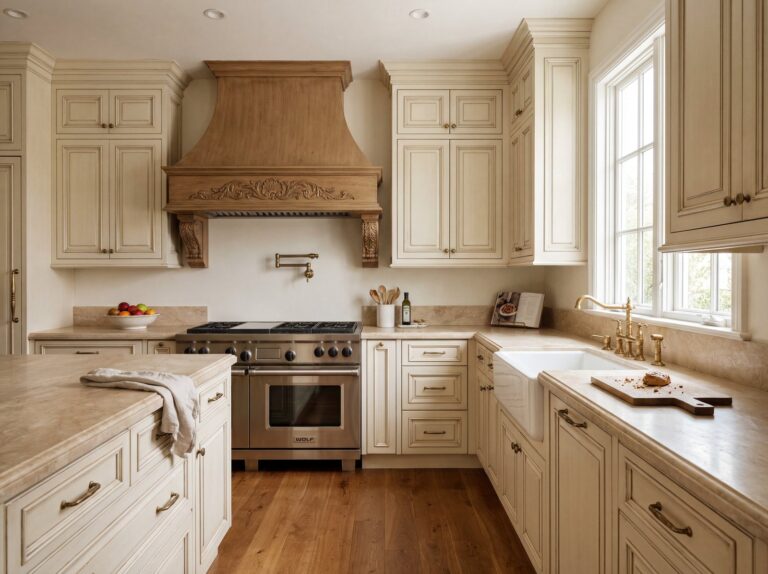 Traditional Cream kitchen design concept